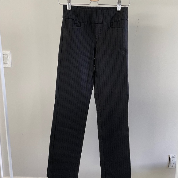 Pull-on Point Zero Black Striped Dress Pants - Picture 1 of 3